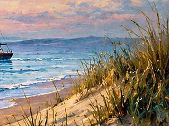 Obraz „Wydmy” – akryl na płótnie, 70 × 50 cm